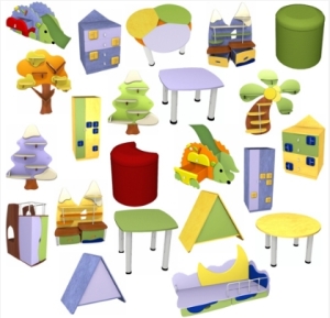 Один из предметов Детской мебели Лунная Сказка - Детский остров Ежик (расцветка 3)